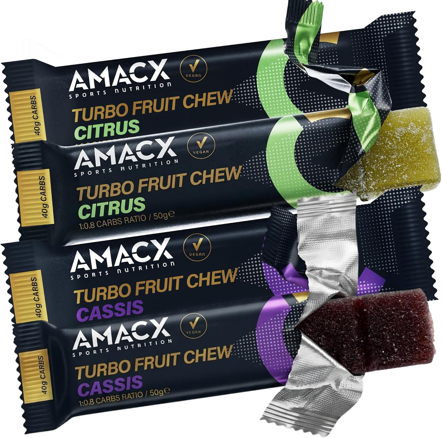 AMACX Turbo Fruit Chew Bar - 4 x 50 g