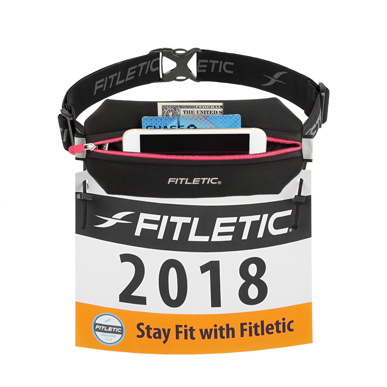 Fitletic Neo Racing Phone Holder / Running Belt (One Size)