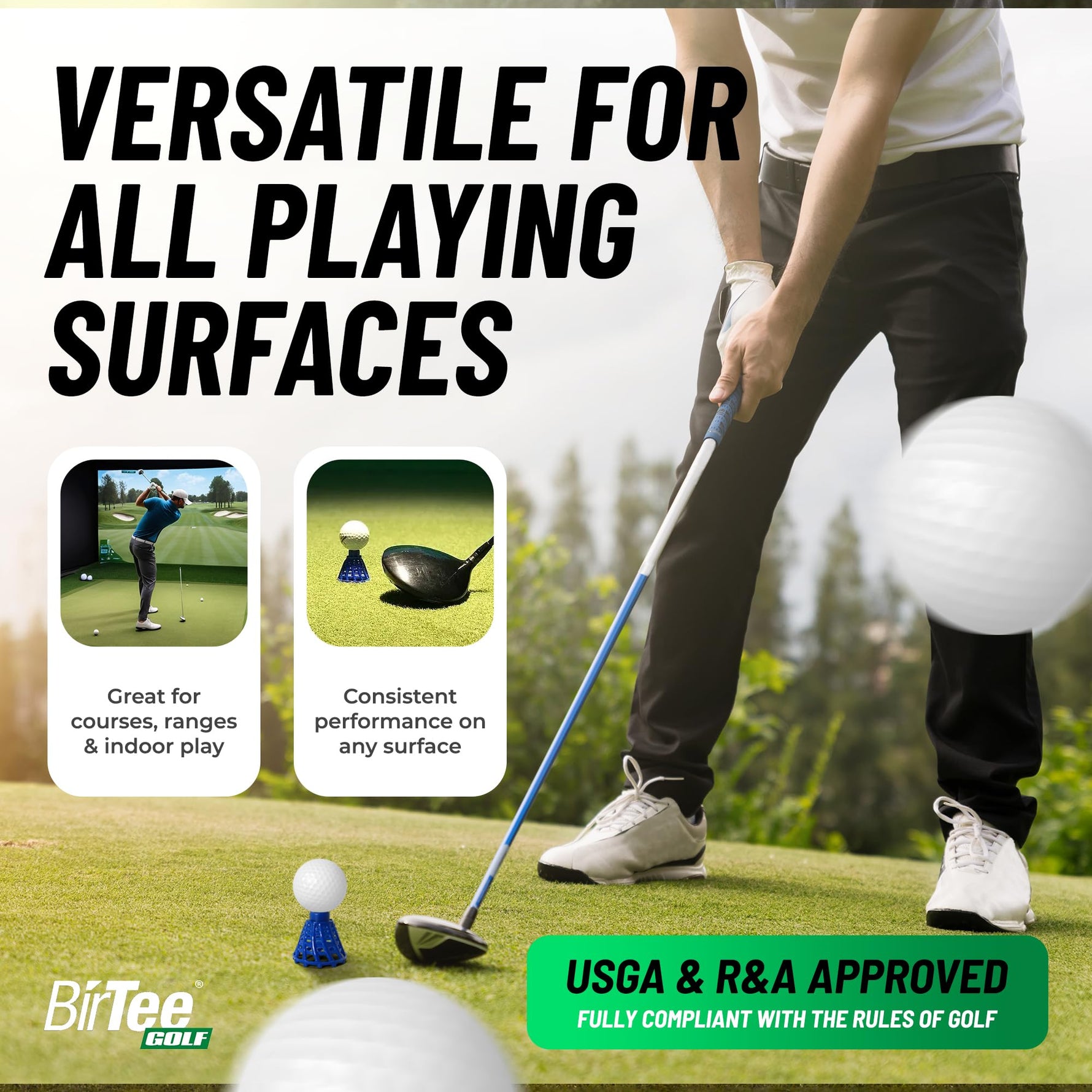 BirTee PRO Speed PLUS Golf Simulator / Winter Tees - 8 Pack