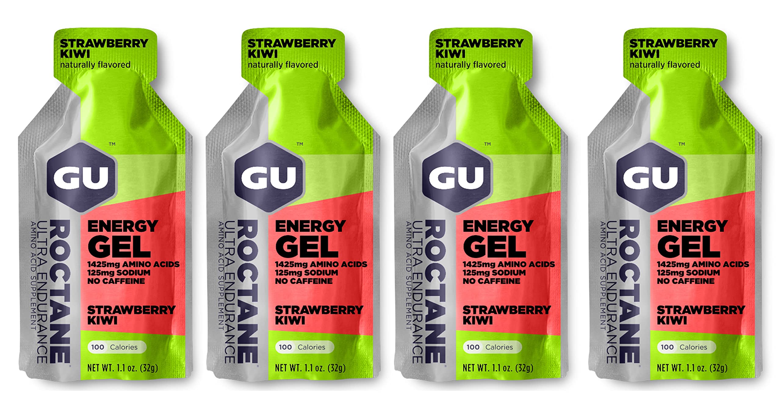 GU Roctane Energy Running Gels - 4 x 32g Sachets