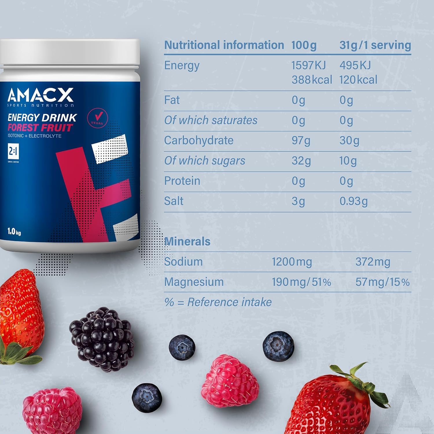 AMACX Energy Drink Powder - 1 kg