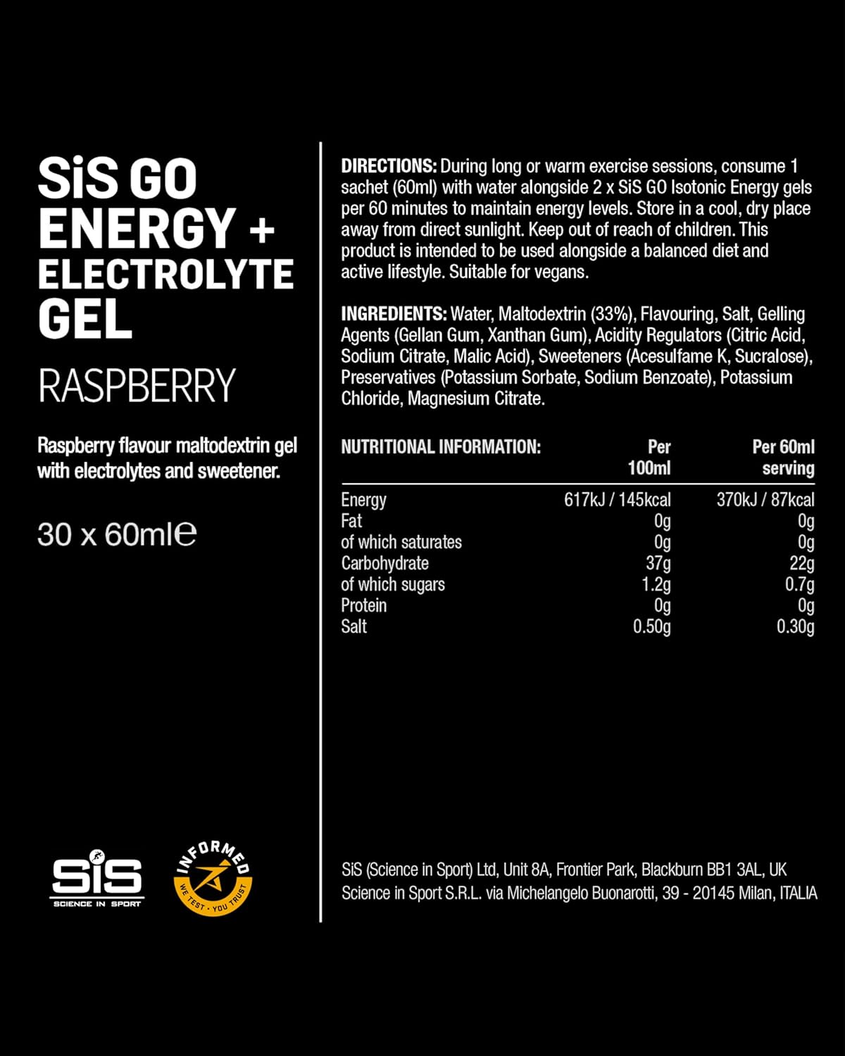 Science in Sport Go Isotonic Energy Gel