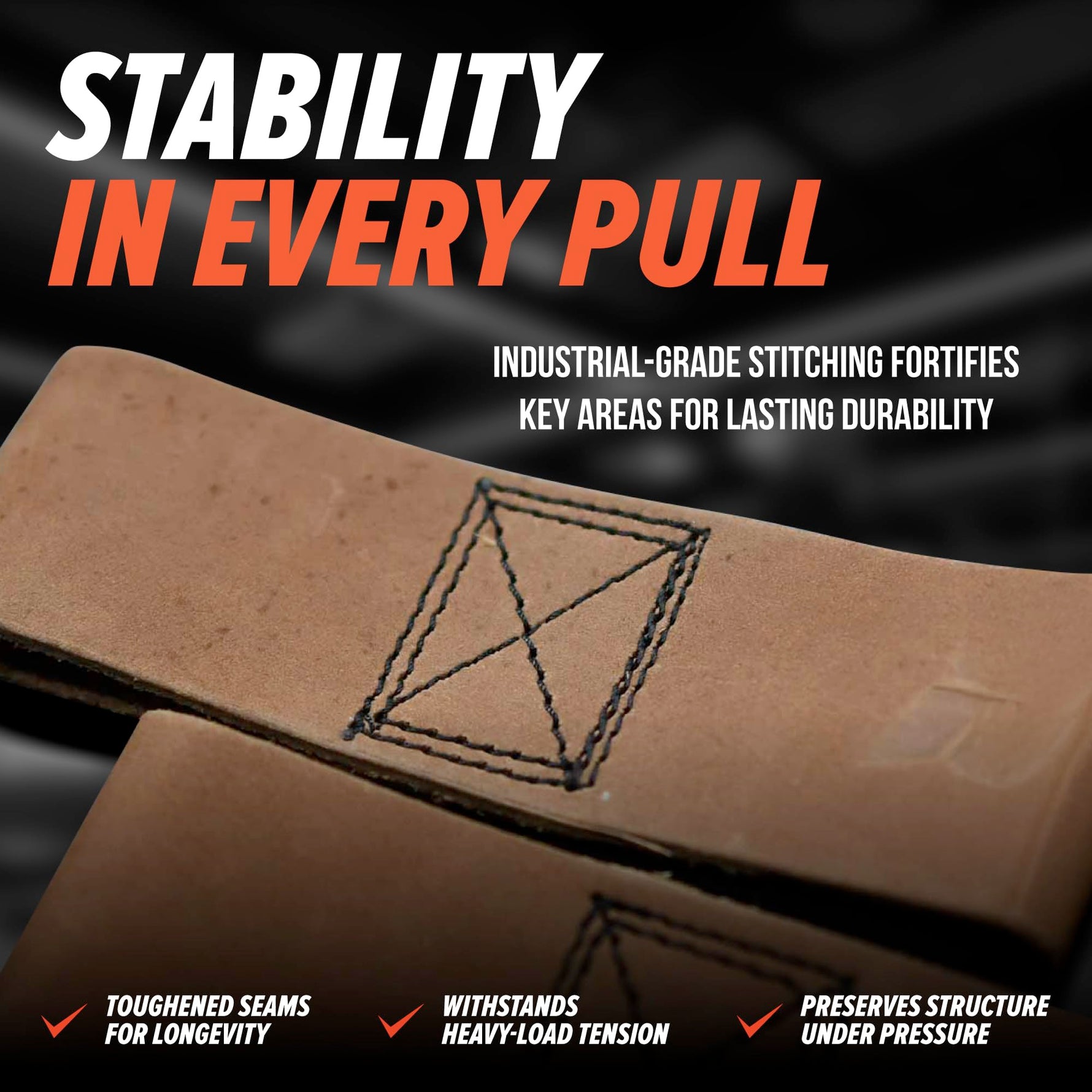 Team Industry x Underdown L325 Signature Edition Tan Leather Deadlift Wrist Wraps 