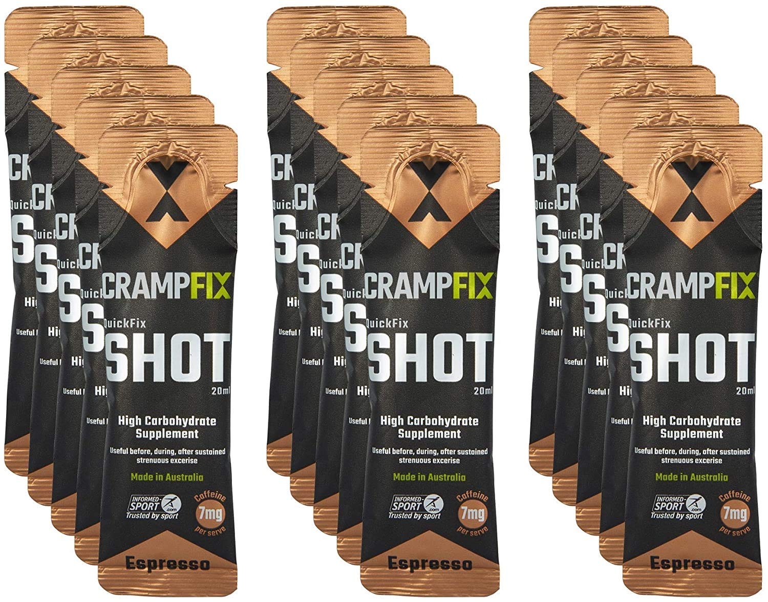 Crampfix QuickFix Shot Sachets - 15 x 20ml Packets