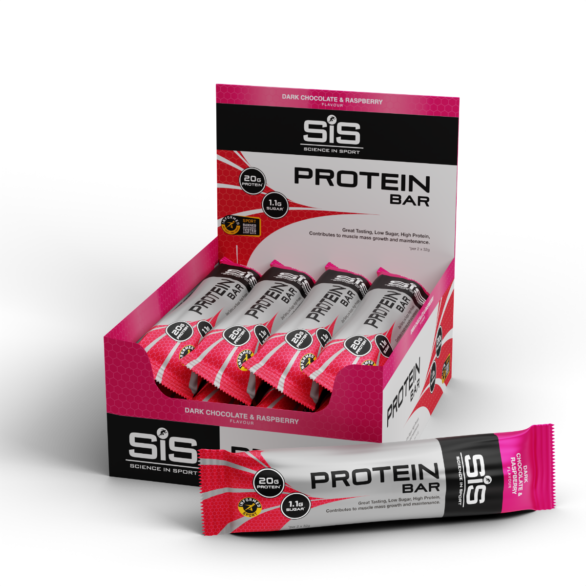 Science In Sport SIS Protein Bars - 12 x 64g Bars (BB Nov 24)