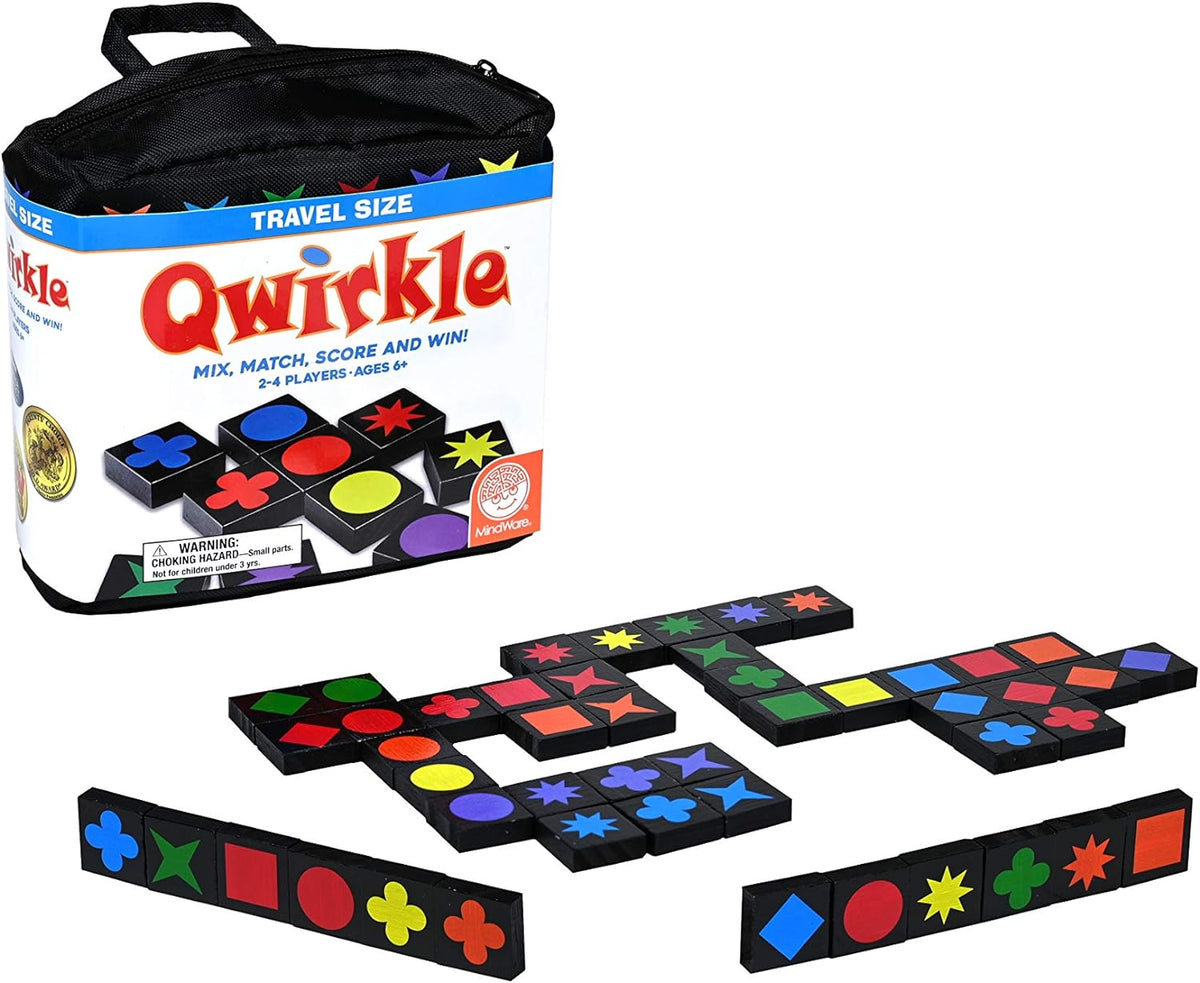 QWIRKLE Board Game, Mindware, 2-4 Players Ages 6+, Strategy