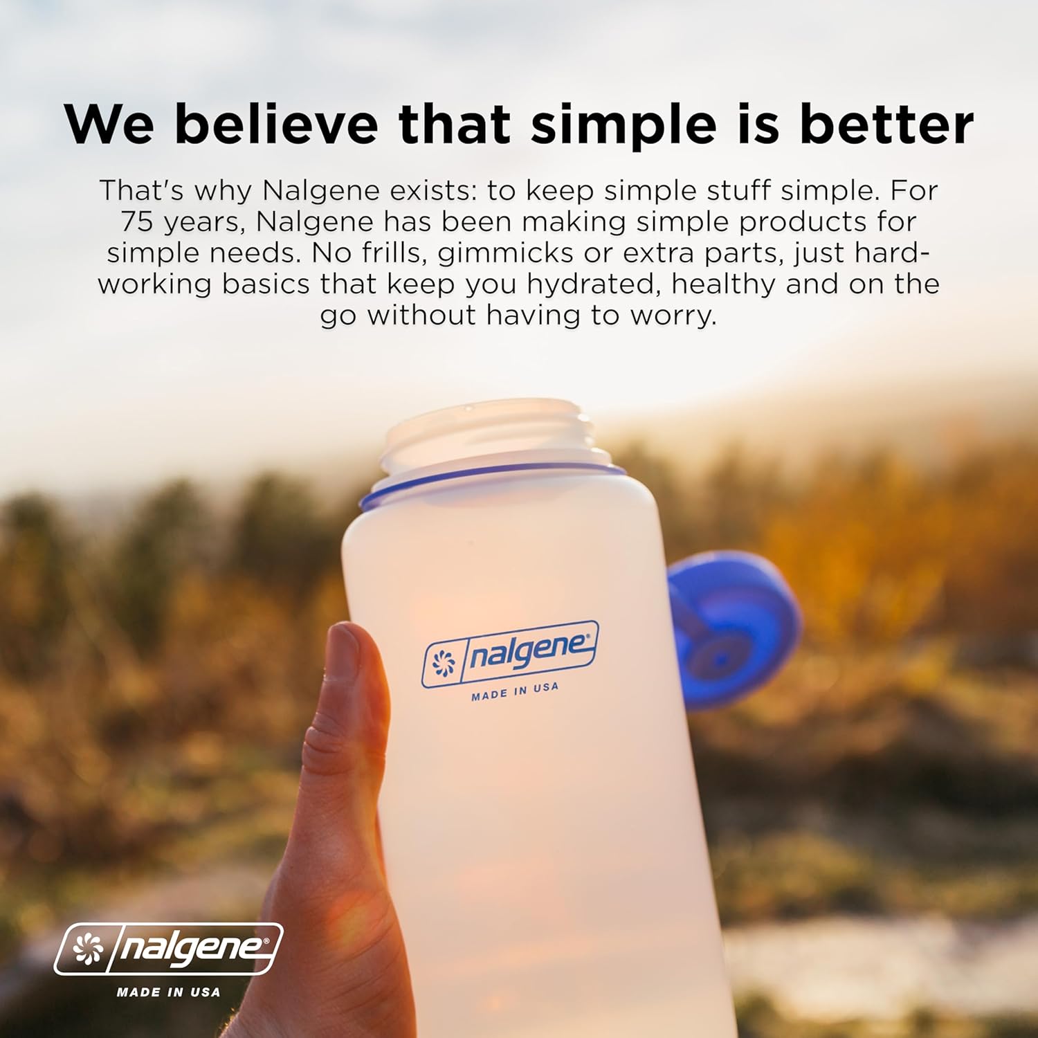 Nalgene NARROW Mouth Water Bottle - 1L / 32oz
