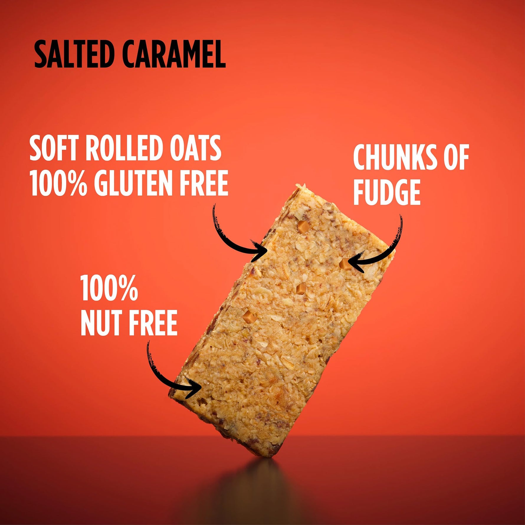 Getbuzzing Nut Free Oat Flapjacks - Gluten Free Healthy Snacks - Energy Bars For Running, Cycling, Gym - Pack of 4 x 62g