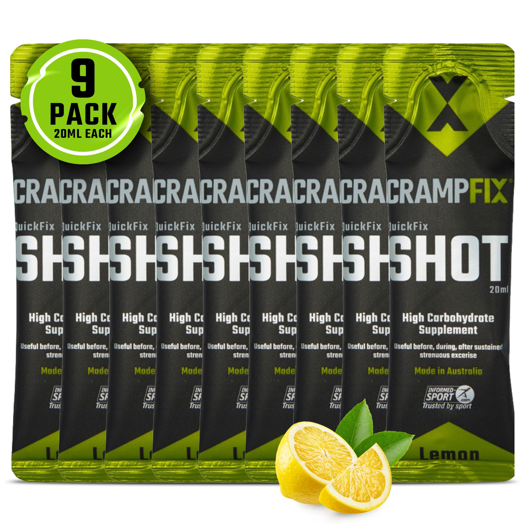 Crampfix QuickFix Shot Sachets - 9 x 20ml Packets