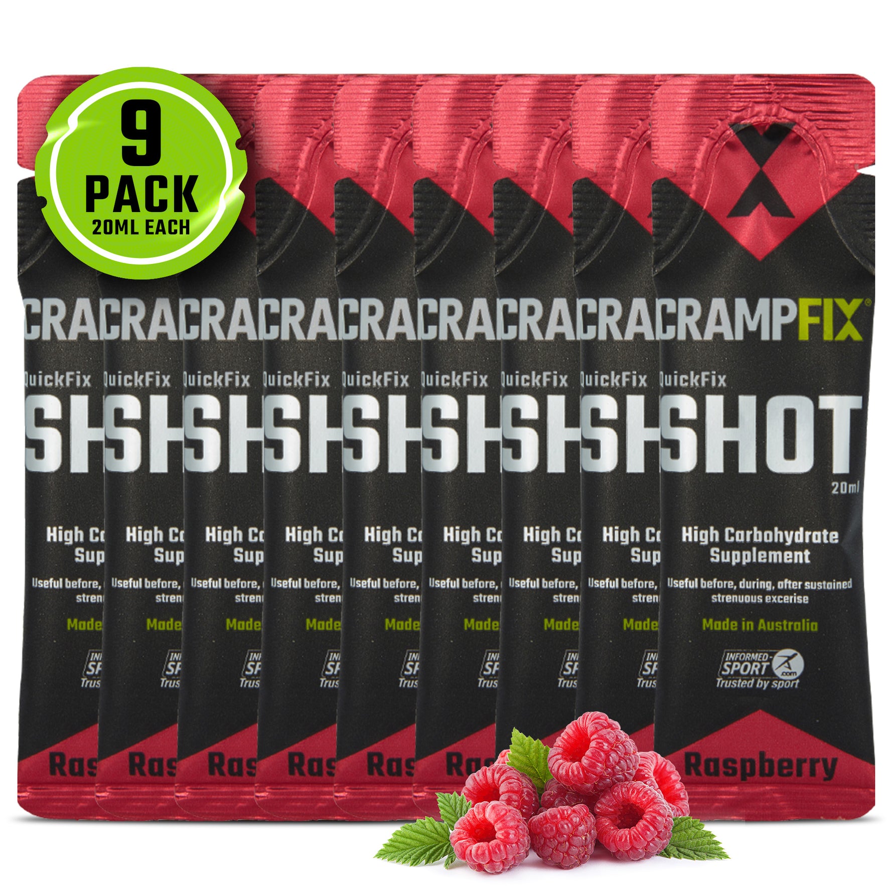 Crampfix QuickFix Shot Sachets - 9 x 20ml Packets