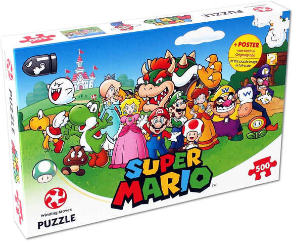 Super Mario and Friends 500 Piece Jigsaw Puzzle by Winning Moves Games Ages 10 Plus