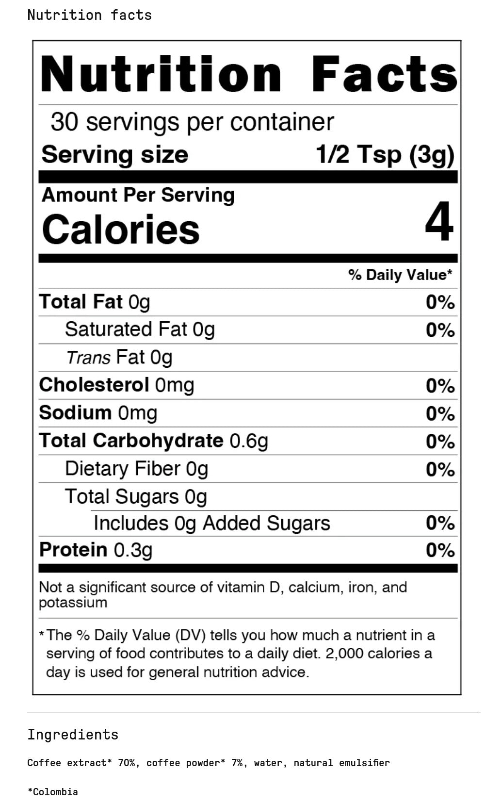No Normal Dark Roast Instant Coffee Paste