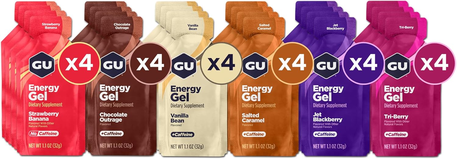 GU Original Energy Gels, Bestsellers Mixed 24 Pack