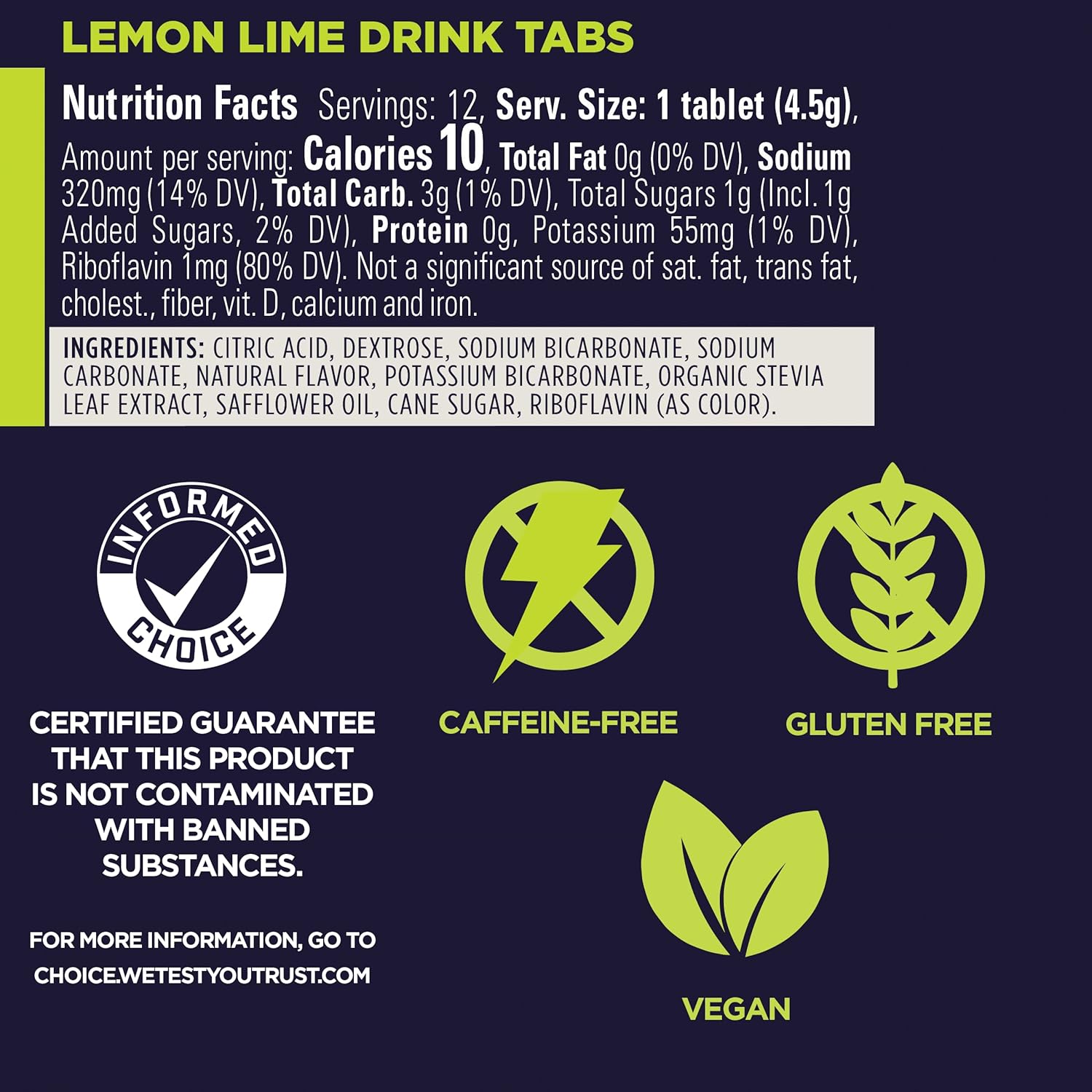 GU Energy Hydration Electrolyte Drink Tablets, (Lemon Lime, 4-Count)