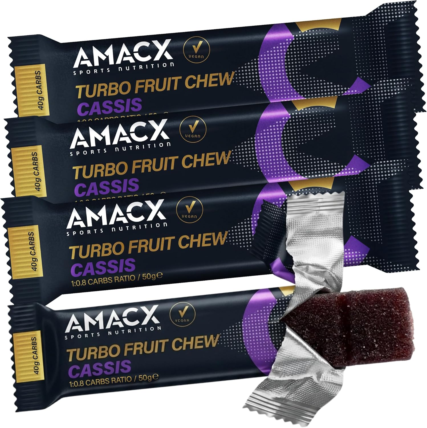 AMACX Turbo Fruit Chew Bar - 4 x 50 g