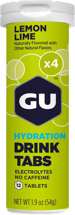 GU Energy Hydration Electrolyte Drink Tablets, (Lemon Lime, 4-Count)