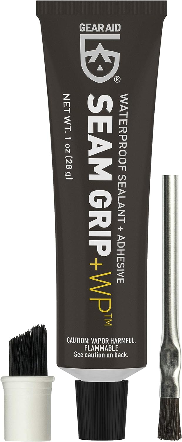 Gear Aid Seam Grip WP Waterproof Sealant and Adhesive for Tents and Outdoor Fabric, Clear, 28 g(single pack)