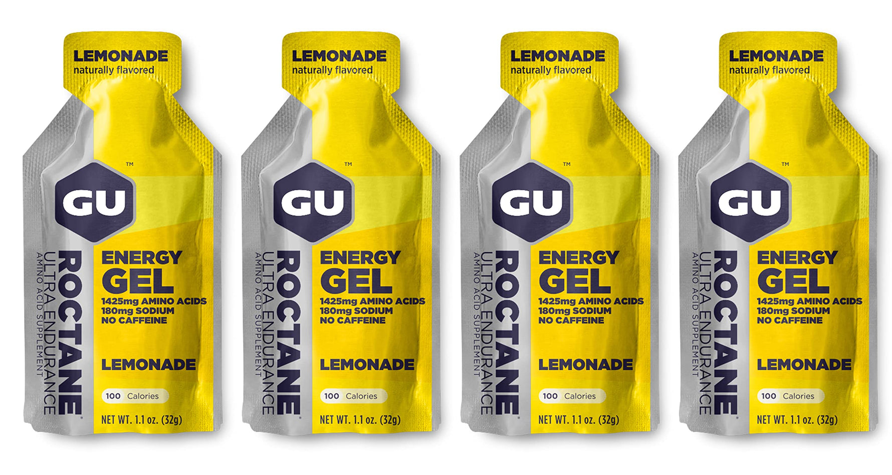 GU Roctane Energy Running Gels - 4 x 32g Sachets