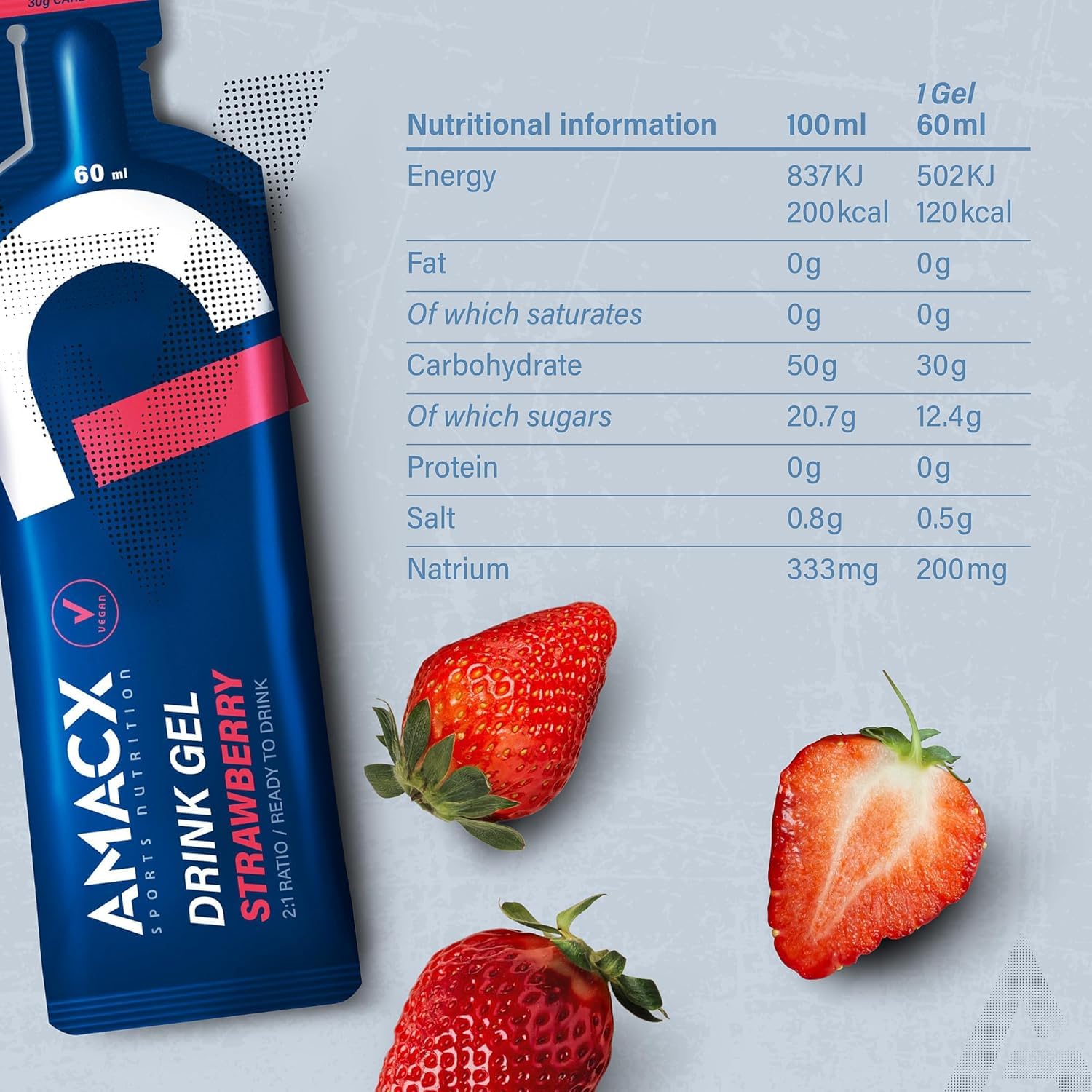 Amacx Energy Running Gels - 4 x 60ml