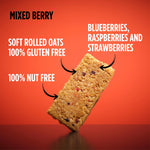 Getbuzzing Nut Free Oat Flapjacks - Gluten Free Healthy Snacks - Energy Bars For Running, Cycling, Gym - Pack of 4 x 62g
