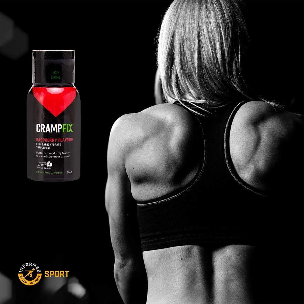 Crampfix Flip-Top Lid 50ml Squeeze Shot Bottle - Fast & Effective Relief from Muscle Cramp for Running, Cycling, Swimming & All Intensive Exercise - 6 Pack