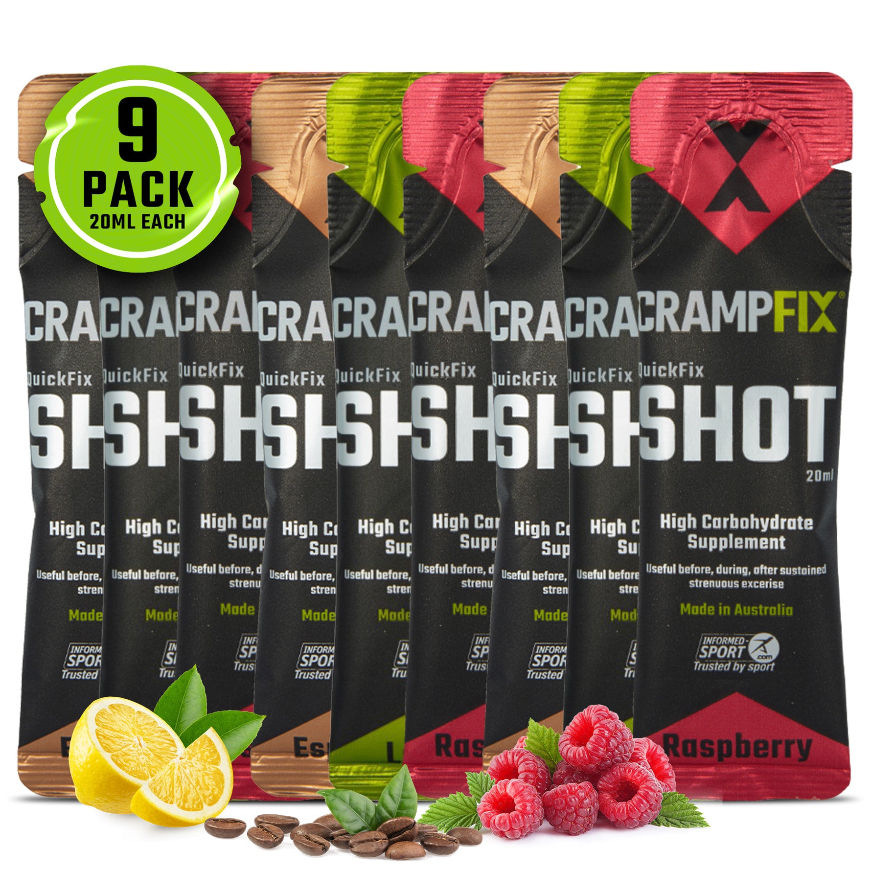 Crampfix QuickFix Shot Sachets - 9 x 20ml Packets
