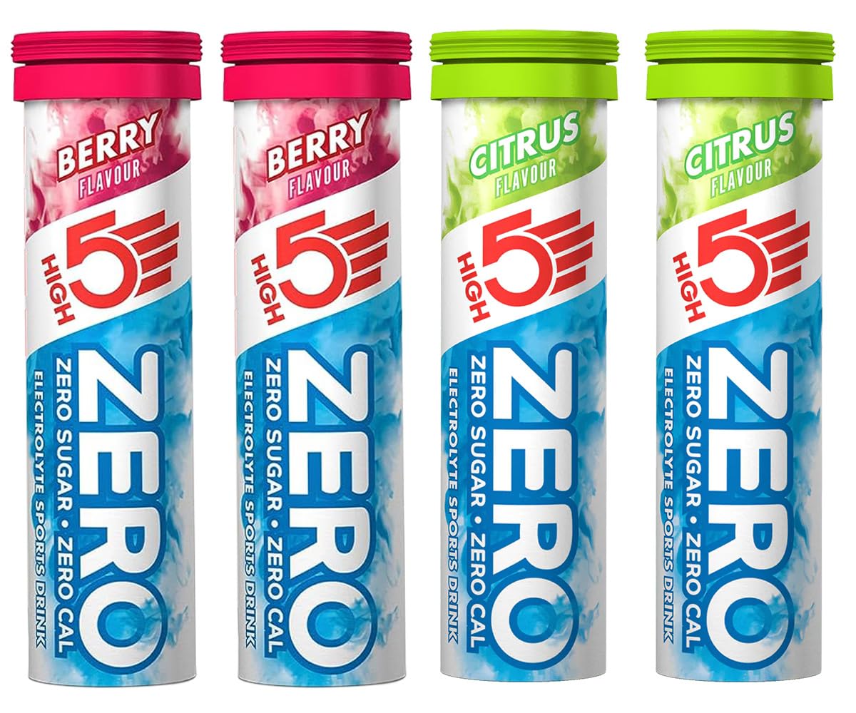 HIGH5 ZERO Hydration Electrolyte Sports Drink Dissolvable Tablets - 10 Tablets Per Tube - 4 x Tubes