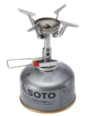 SOTO Amicus Stove with or without Igniter Camping Stove - Superior Under Windy Conditions, Shock Resistant, and Low-cost With High-end Performance Stove