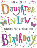 Modern Birthday Card Daughter in Law - 8 x 6 inches - Regal Publishing