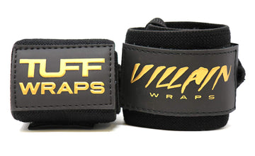 TuffWraps Villain Sidekick Wrist Wraps - No Thumb Loop Lifting Straps - Wrist Straps For Men & Women. Gym, Crossfit, Power Lifting, Body Building, Weightlifting, Deadlift