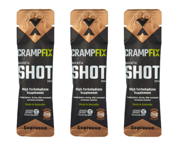 Crampfix QuickFix Shot Sachets - Fast & Effective Relief from Muscle Cramp (3 x 20ml Packets)