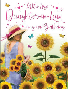 Birthday Card Daughter in Law - 8 x 6 inches - Regal Publishing