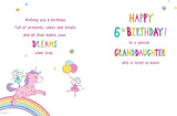 Juvenile Birthday Card Age 6 Granddaughter - 9 x 6 inches - Regal Publishing
