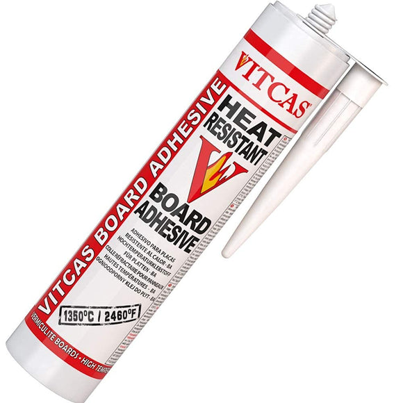 VITCAS Heat Resistant Board Adhesive - 310ml - High Temperature Adhesive - Fireproof