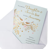 Classic Annivesary Card Daughter & Son in Law - 9 x 6 inches - Regal Publishing