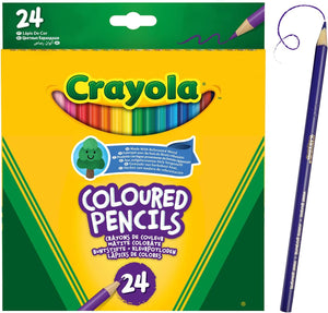 CRAYOLA Colouring Pencils - Assorted Colours (Pack of 24) | A Must-Have for All Kids Arts & Crafts Sets | Ideal for Kids Aged 3+