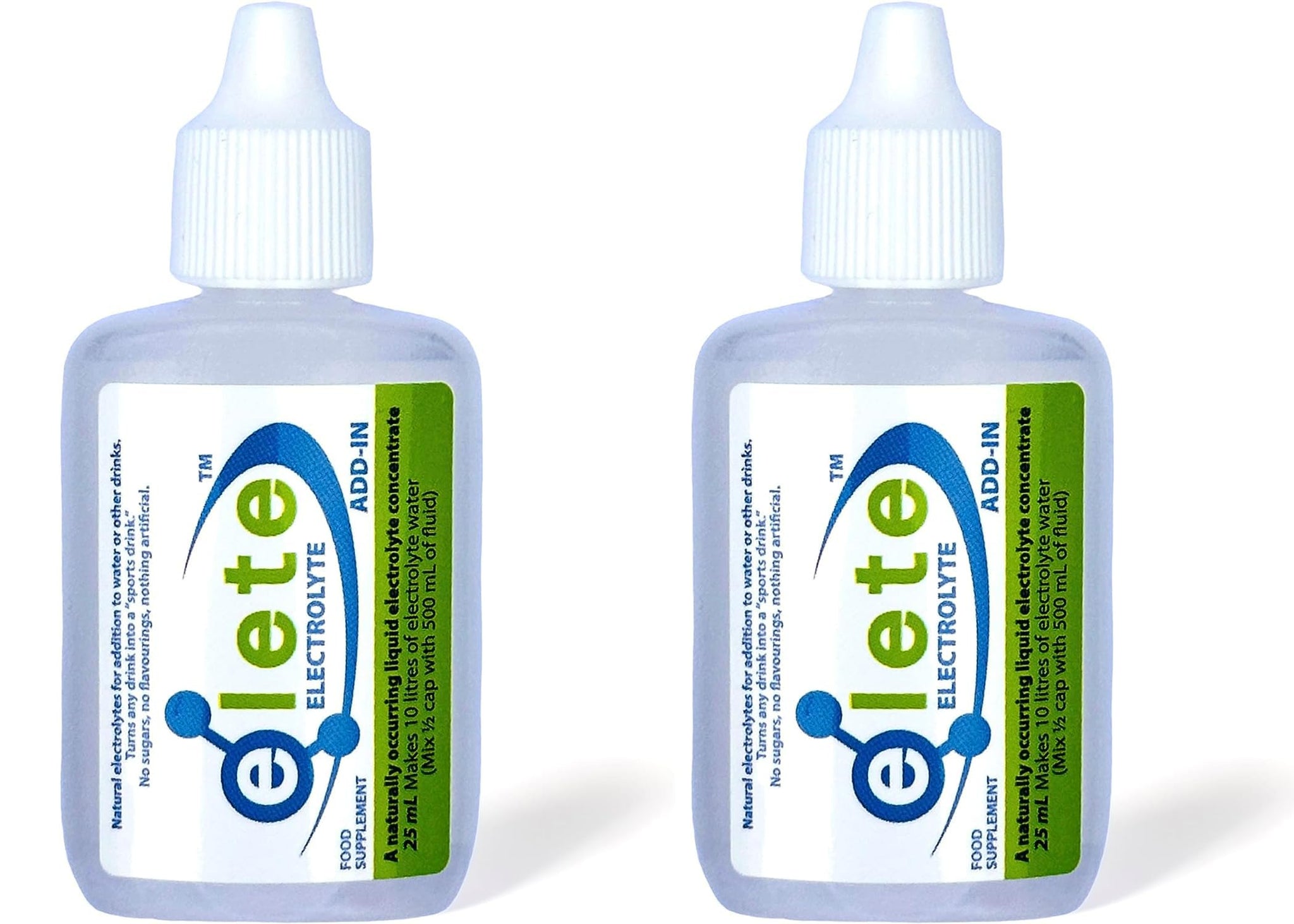 elete Electrolytes | Hydration Drops | Rehydration Drink | Trace Mineral Drops | Recovery | Sports Drink | Zero Calories | Zero Sugar | 2 x 25ml Refill Bottles