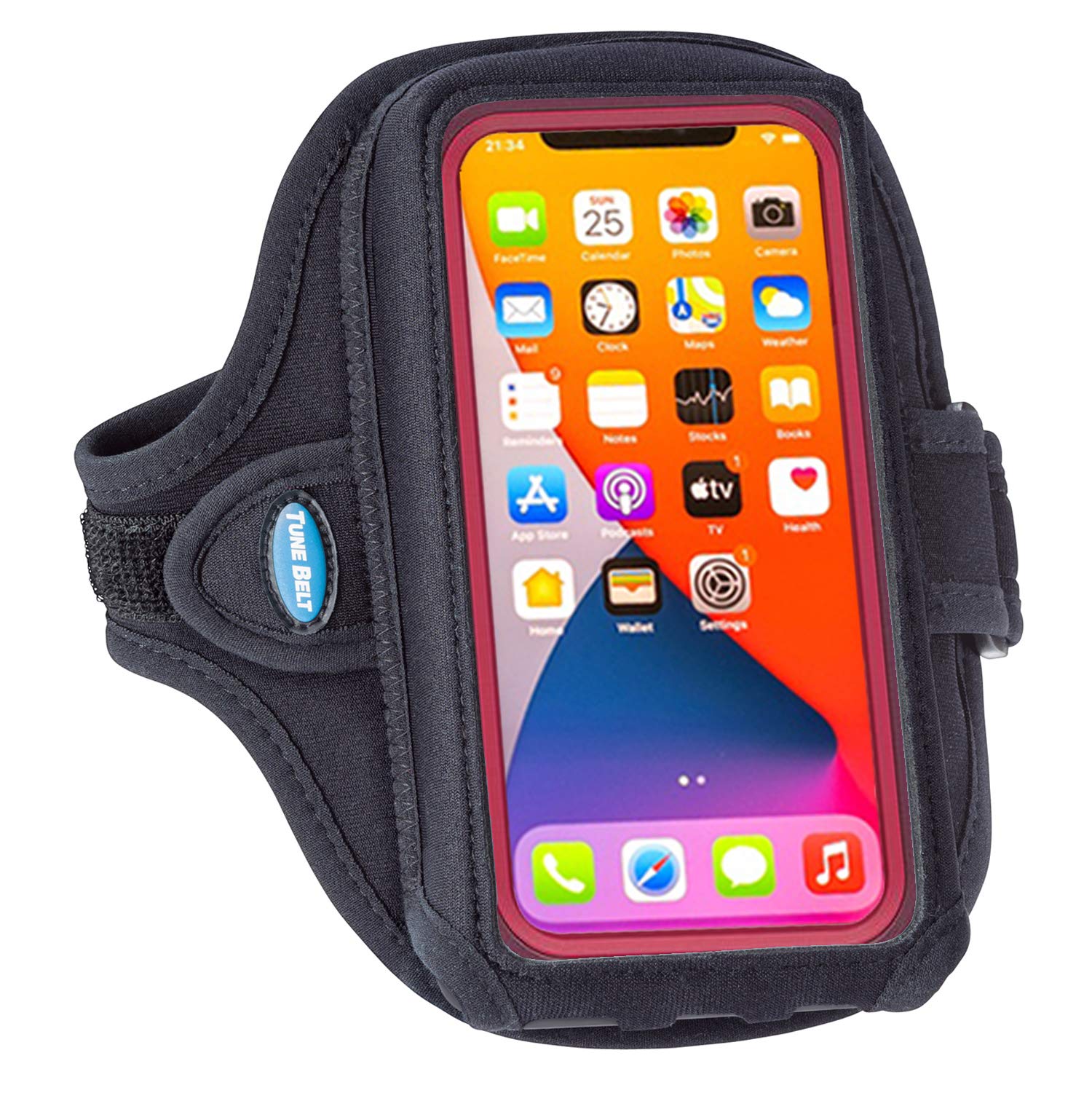 Tune Belt AB92 Cell Phone Running Armband for iPhone 11/12 Pro Max, 11/XR/XS Max/8 Plus and Galaxy Note/Plus/Ultra (Extra Depth fits Large Case) for Running, Exercise & Working Out