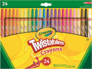 CRAYOLA Twistables Colouring Crayons - Assorted Colours (Pack of 24) | Simply Twist for More Colouring Fun - No Need to Sharpen! | Ideal for Kids Aged 3+