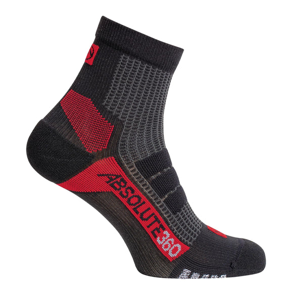 ABSOLUTE360 Performance QUARTER Running Socks For Men/Women, Anti Blister Cushioned Trainer Socks Blister Prevention Athletic Sports Socks