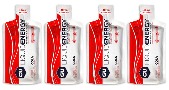GU Energy Liquid Gels - 4 x 60g Gel Taster Pack - Sports Energy Gels for Running, Cycling, Triathlon
