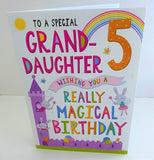 Juvenile Birthday Card Age 5 Granddaughter - 9 x 6 inches - Regal Publishing