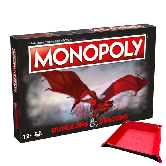 Dungeons & Dragons Monopoly Board Game & Exclusive Dice Rolling Tray