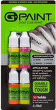 G-Paint Golf Club Paint - Touch Up, Fill In, Customise or Renovate Your Clubs - 4 Pack of 10ml Bottles. Yellow, Pink, Orange & Green