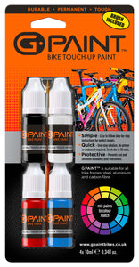 G-Paint Bike Paint - 4 Pack of 10ml Bottles - Touch-Up Paint Kit For Scratched or Chipped Frames