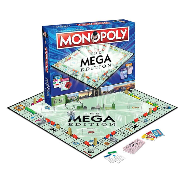 Mega Monopoly Board Game & Exclusive Dice Rolling Tray